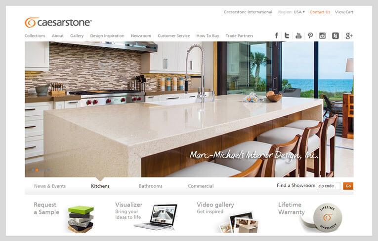 Image Showing Caesarstone website preview