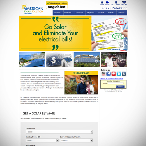 webpage mockup example with text and stock photos