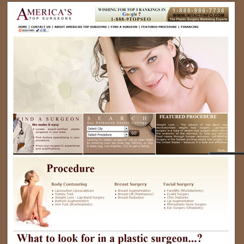 webpage mockup example with text and stock photos