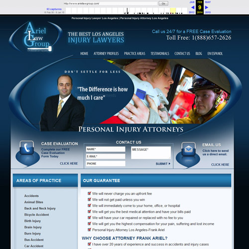 webpage mockup example with text and stock photos
