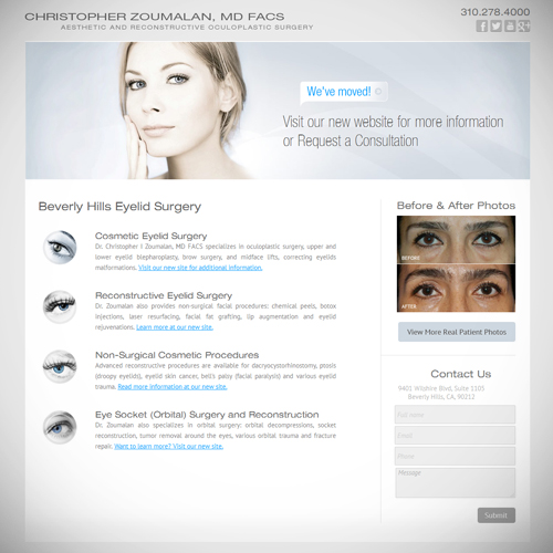 webpage mockup example with text and stock photos