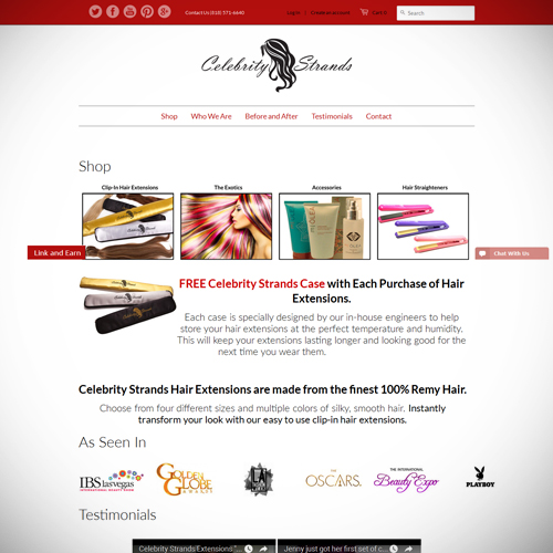 webpage mockup example with text and stock photos