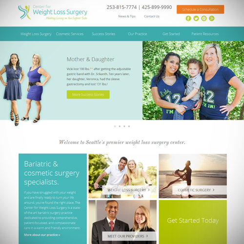 webpage mockup example with text and stock photos