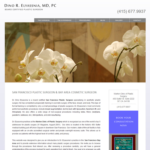 webpage mockup example with text and stock photos
