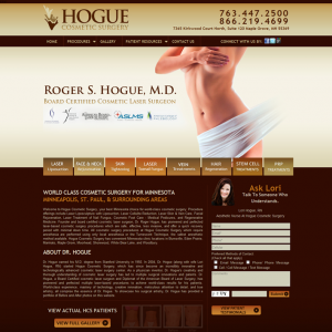 webpage mockup example with text and stock photos