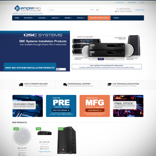 webpage mockup example with text and stock photos