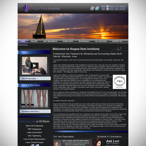 dark themed website mockup