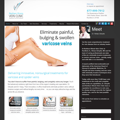 webpage mockup example with text and stock photos