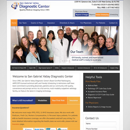 webpage mockup example with text and stock photos