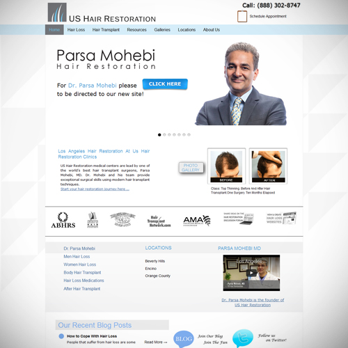 webpage mockup example with text and stock photos