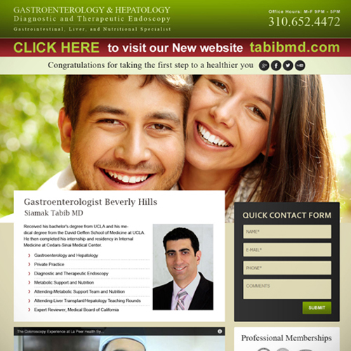 webpage mockup example with text and stock photos